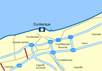 Dunkerque Ferry Port Map