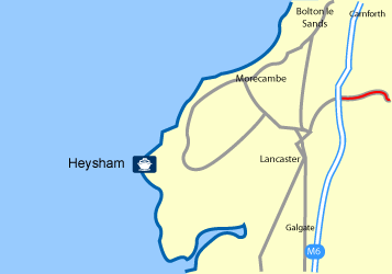 Heysham Ferry Port Map