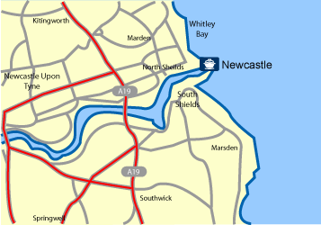 Newcastle Ferry Port Terminal Map
