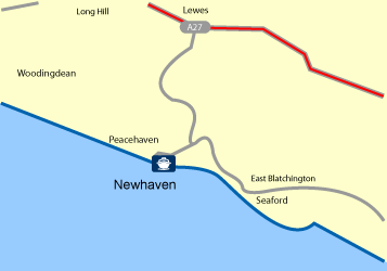 Newhaven Ferry Port Terminal Map