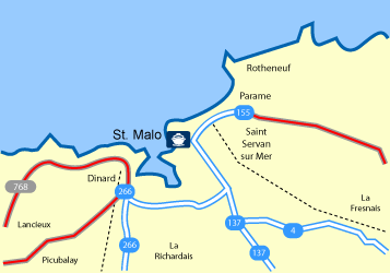 St Malo Ferry Port Terminal Map